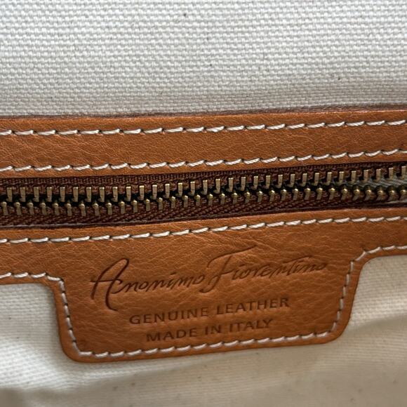 NWT Anonimo Fiorentino Vera Pelle Genuine Natural Leather drawstring Backpack - Picture 12 of 14